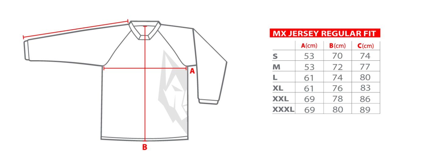 Mx jersey size chart – Vulfram