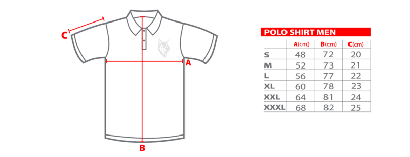 Mens Polo Size Chart